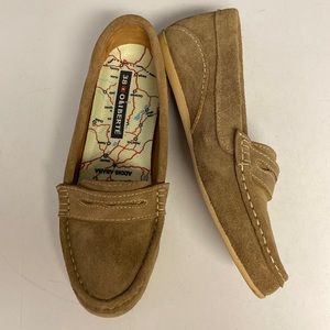 OLIBERTE Anbesso Tan Suede Loafer Shoes Size 8